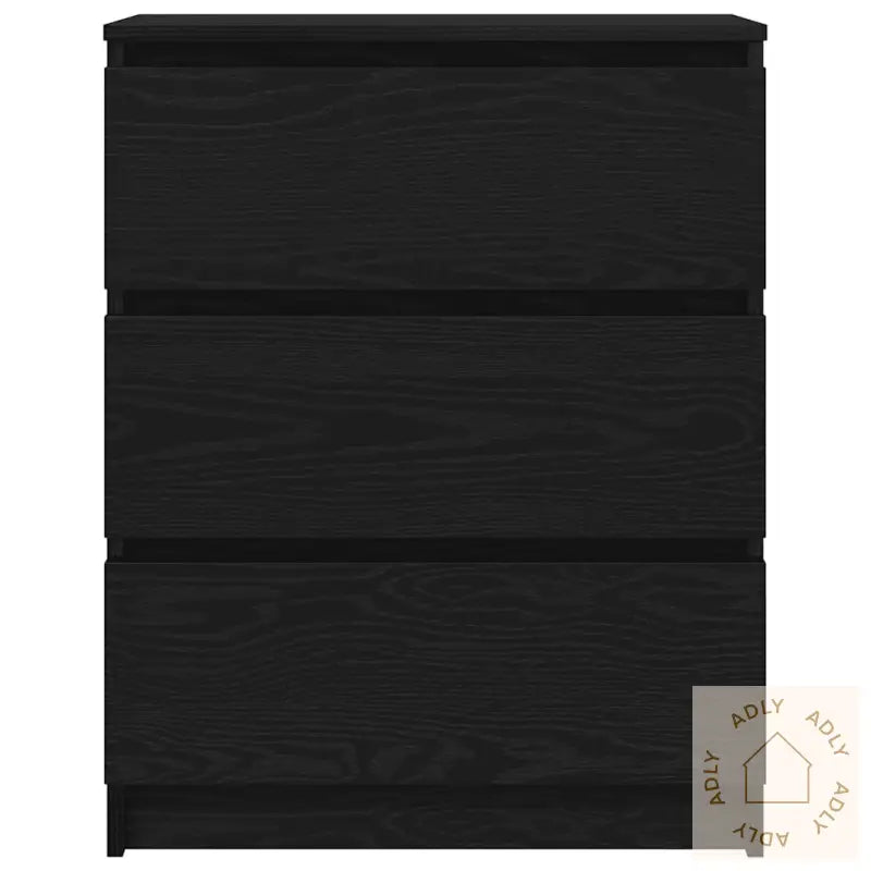 Skjenk Svart Eik 60X35X76 Cm Konstruert Tre