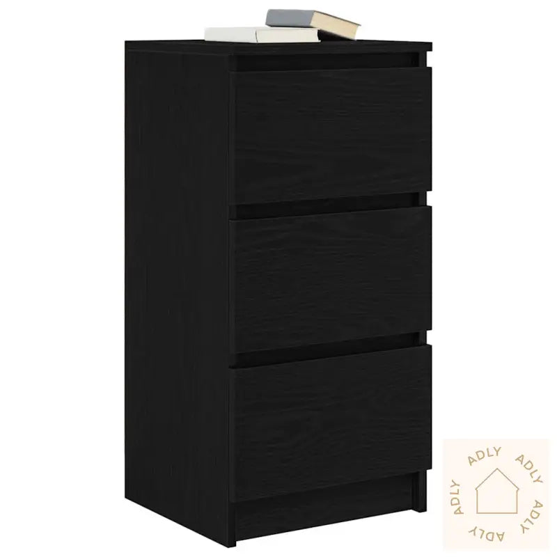 Skjenk Svart Eik 37,5X35X76 Cm Konstruert Tre