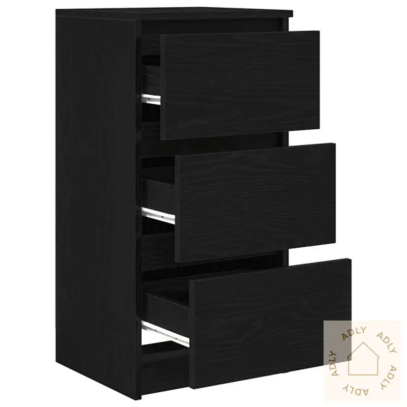 Skjenk Svart Eik 37,5X35X76 Cm Konstruert Tre