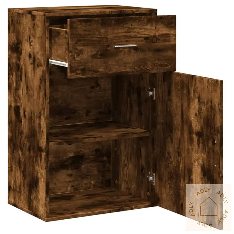 Oppbevaringsskap Røkt Eik 56,5X39X90 Cm Konstruert Tre