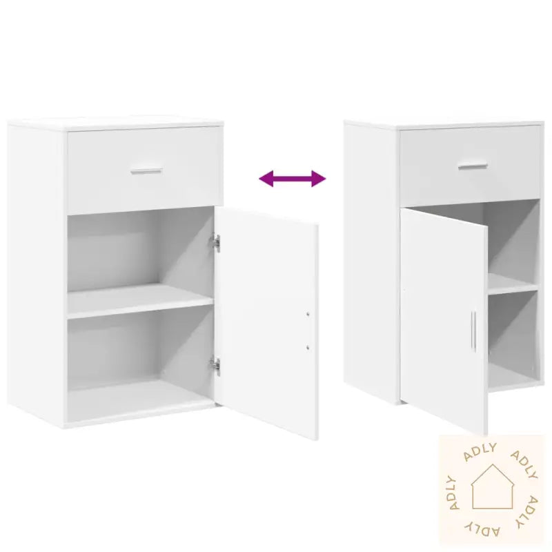 Oppbevaringsskap Hvit 56,5X39X90 Cm Sponplate