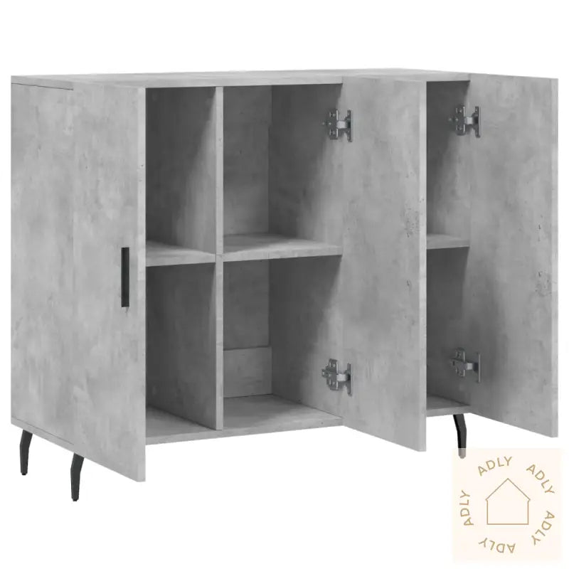 Skjenk Betonggrå 90X34X80 Cm Konstruert Tre