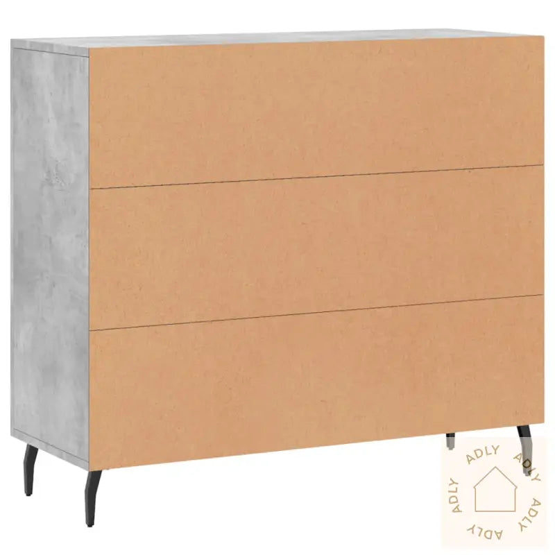 Skjenk Betonggrå 90X34X80 Cm Konstruert Tre