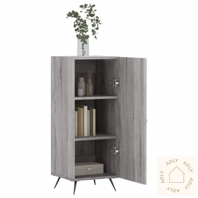 Skjenk Grå Sonoma 34,5X34X90 Cm Konstruert Tre