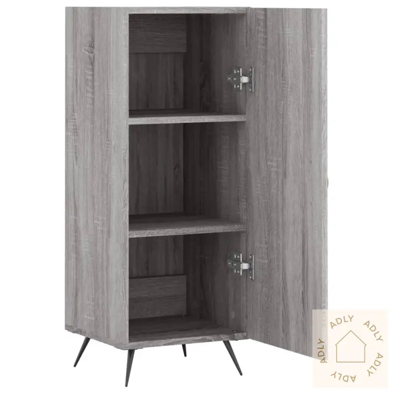 Skjenk Grå Sonoma 34,5X34X90 Cm Konstruert Tre