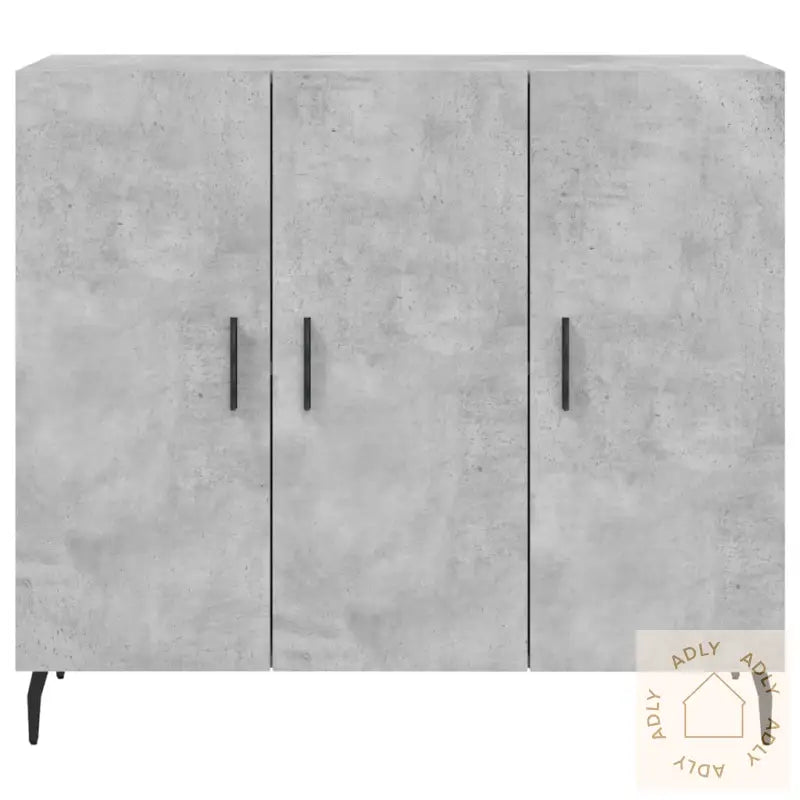 Skjenk Betonggrå 90X34X80 Cm Konstruert Tre