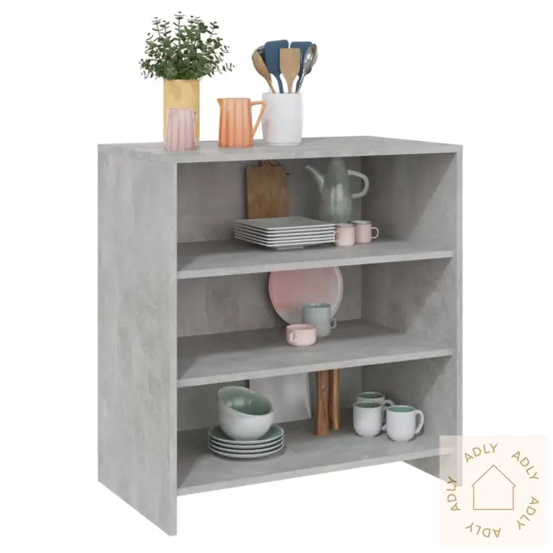 Skjenk Betonggrå 70X40,5X75 Cm Konstruert Tre
