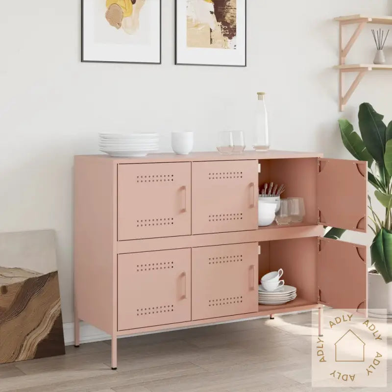 Skjenker Rosa 100,5X39X79 Cm Stål