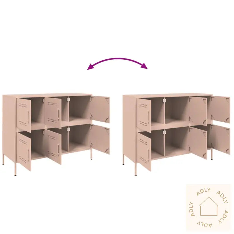 Skjenker Rosa 100,5X39X79 Cm Stål