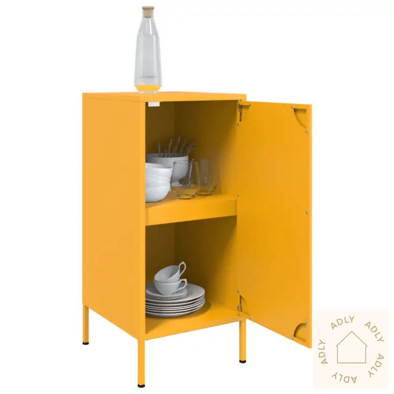 Skjenk Sennepsgul 36X39X79 Cm Stål