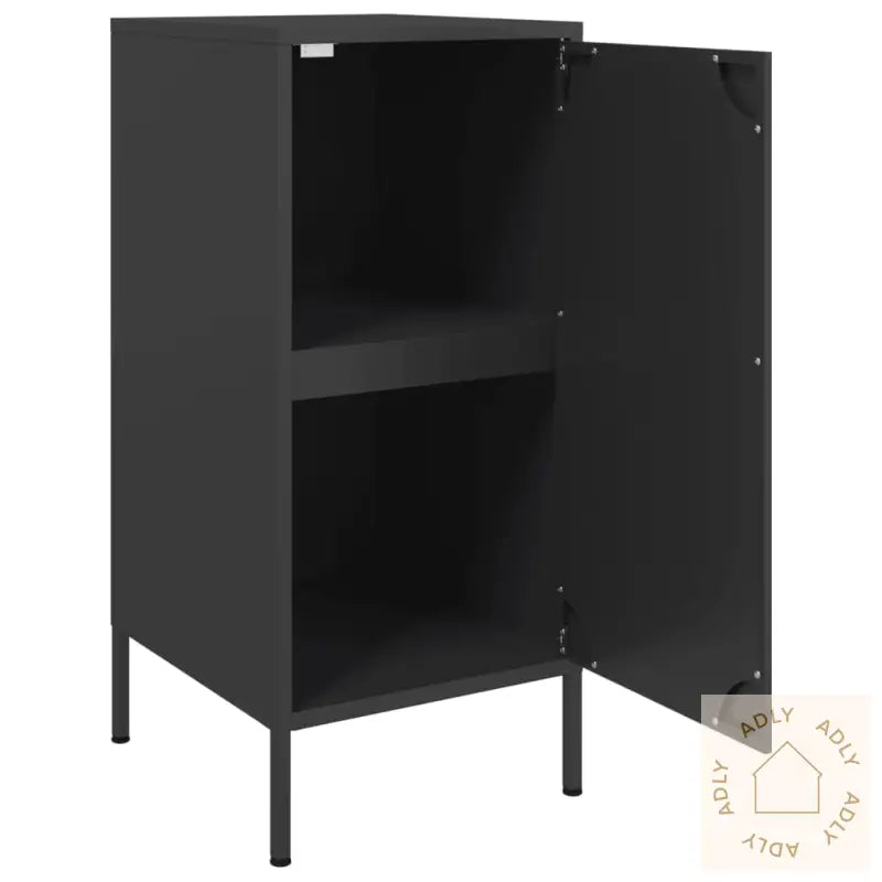 Skjenker 2 Stk Svart 36X39X79 Cm Stål