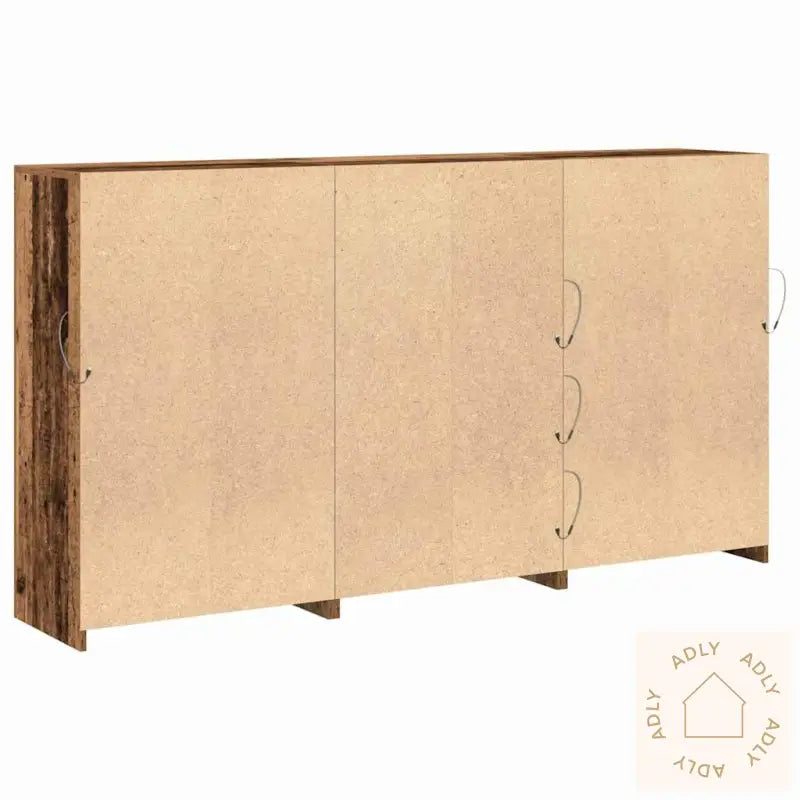 Skjenk Med Led Lys Gammelt Tre 181.5X37X100 Cm Konstruert Tre