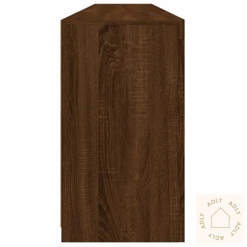 Skjenk Med Led-Lys Brun Eik 202X37X67 Cm
