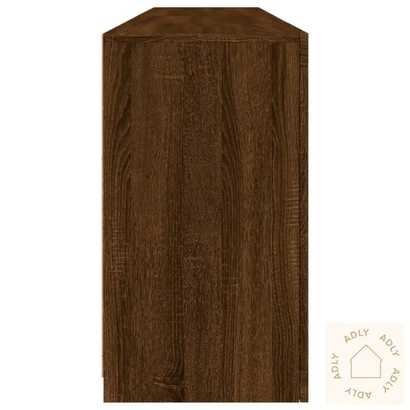 Skjenk Med Led-Lys Brun Eik 164X37X67 Cm