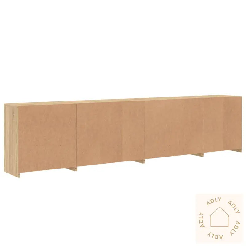 Skjenk Med Led-Lys Sonoma Eik 283X37X67 Cm