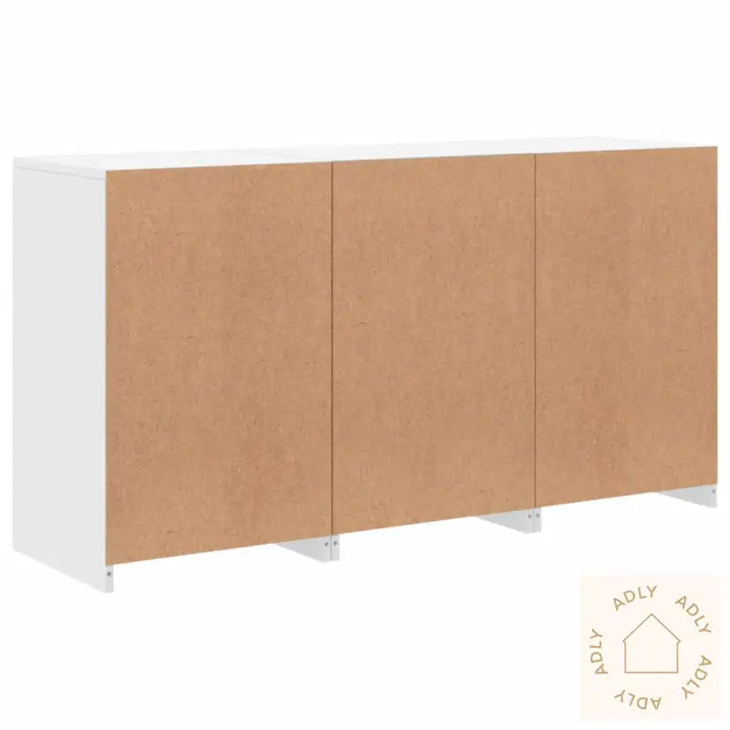 Skjenk Med Led-Lys Hvit 123X37X67 Cm