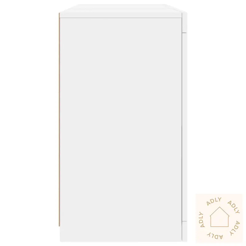 Skjenk Med Led-Lys Hvit 123X37X67 Cm