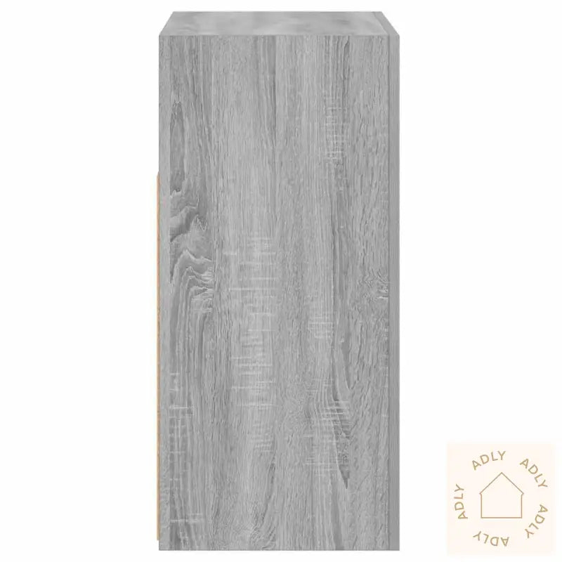 Skjenk Med Led-Lys Grå Sonoma 80X35X75 Cm