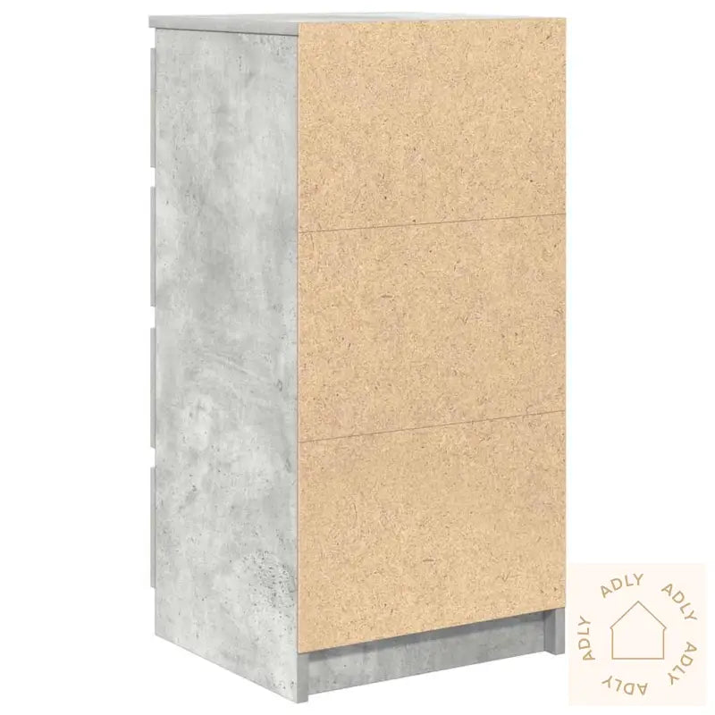 Skjenk Med Skuffer Betonggrå 37,5X35X99 Cm Konstruert Tre