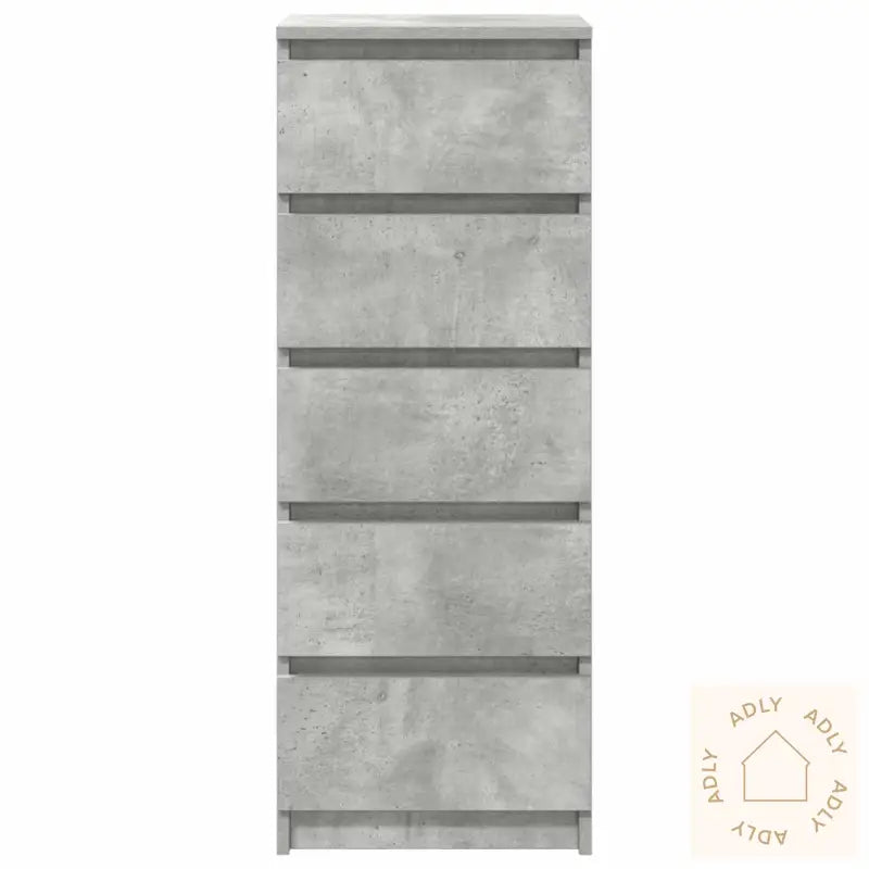 Skjenk Med Skuffer Betonggrå 37,5X35X99 Cm Konstruert Tre