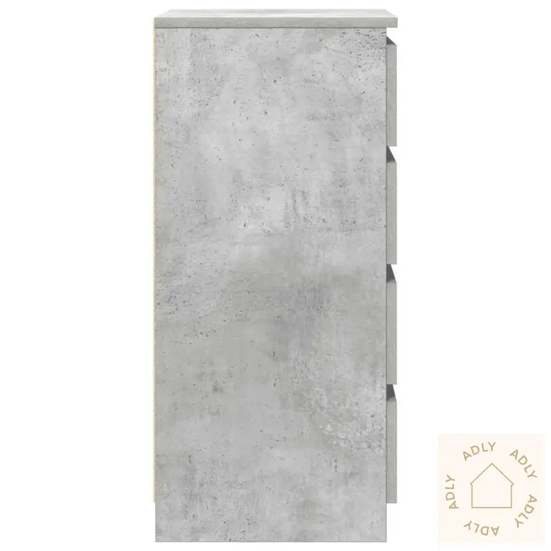 Skjenk Med Skuffer Betonggrå 37,5X35X99 Cm Konstruert Tre