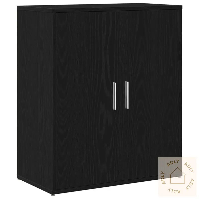 Skjenk Svart Eik 60X31X70 Cm Konstruert Tre