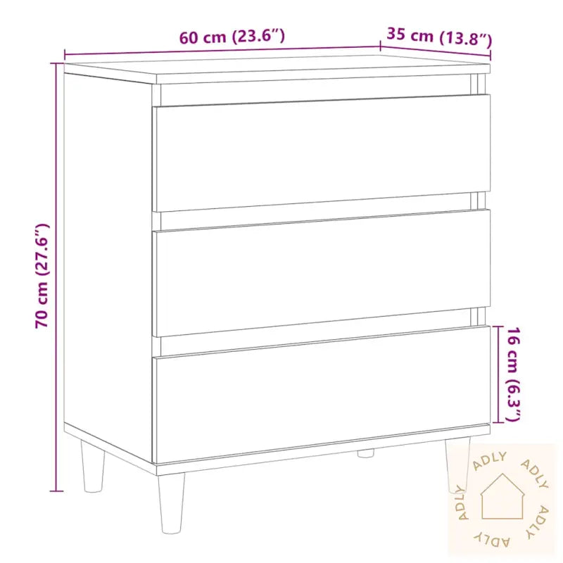 Skjenk Gammelt Tre 60X35X70 Cm Konstruert Tre