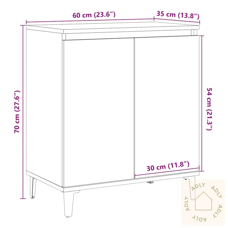 Skjenk Gammelt Tre 60X35X70 Cm Konstruert Tre
