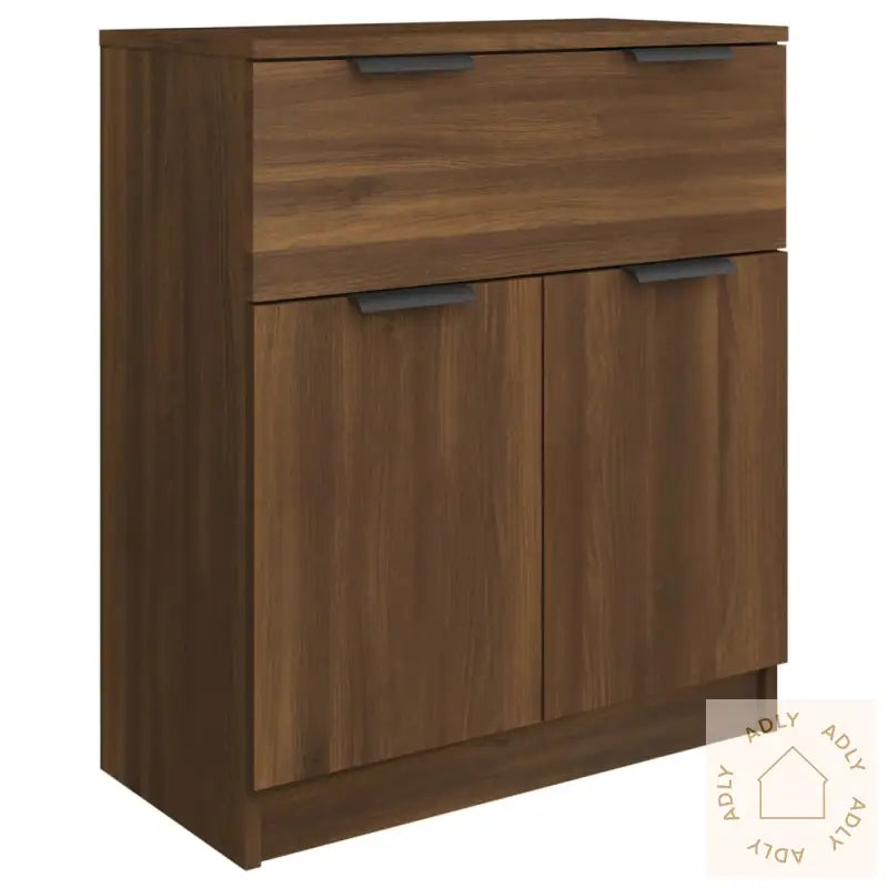 Skjenk Brun Eik 60X30X70 Cm Konstruert Tre
