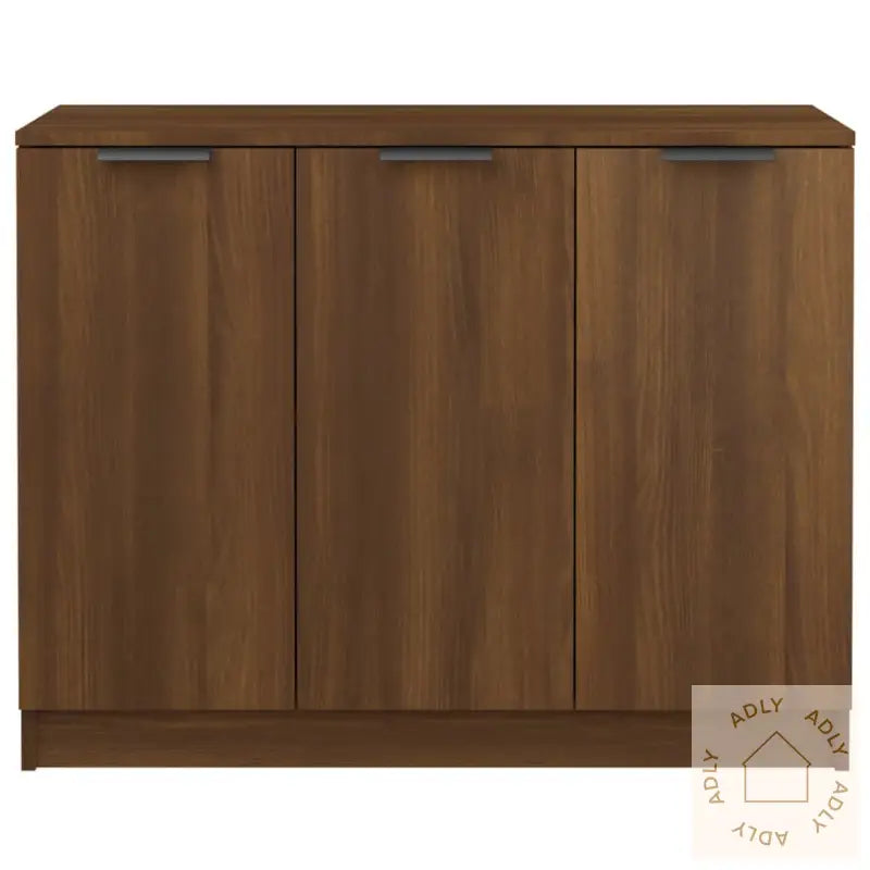 Skjenk Brun Eik 90,5X30X70 Cm Konstruert Tre