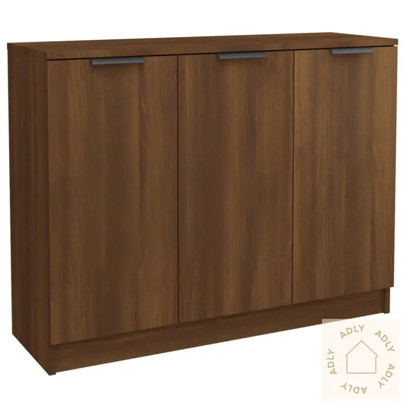 Skjenk Brun Eik 90,5X30X70 Cm Konstruert Tre