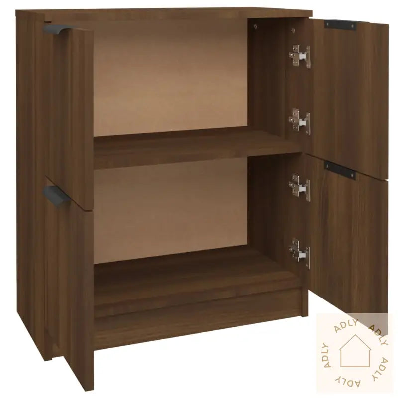 Skjenk Brun Eik 60X30X70 Cm Konstruert Tre