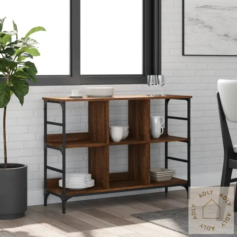 Skjenk Brun Eik 102X32X73,5 Cm Konstruert Tre