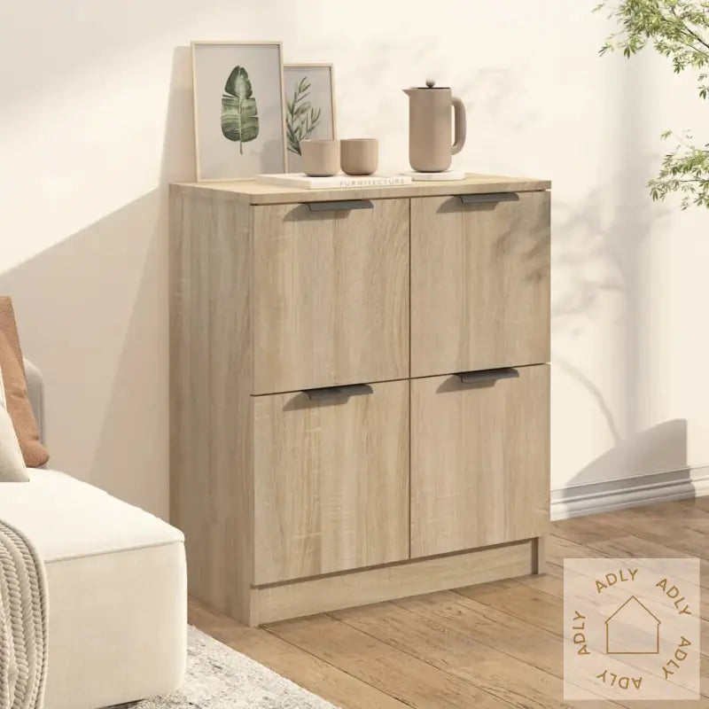 Skjenk Sonoma Eik 60X30X70 Cm Konstruert Tre