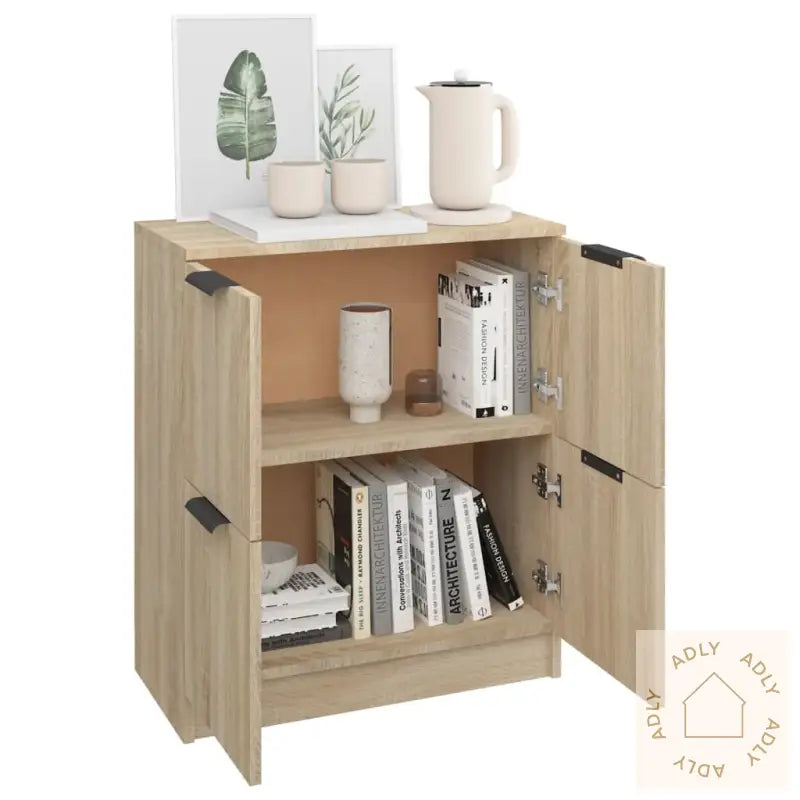 Skjenk Sonoma Eik 60X30X70 Cm Konstruert Tre