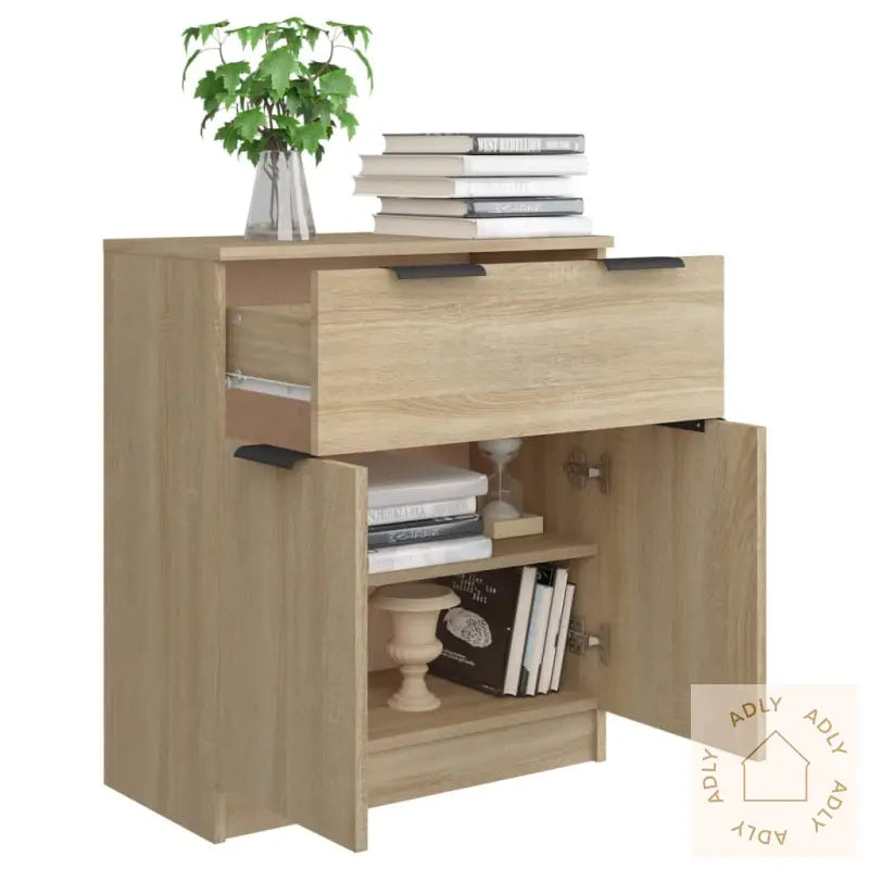 Skjenk Sonoma Eik 60X30X70 Cm Konstruert Tre