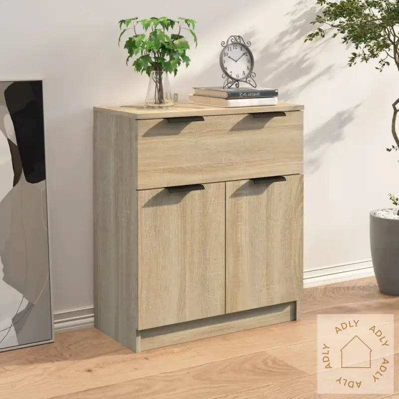 Skjenk Sonoma Eik 60X30X70 Cm Konstruert Tre