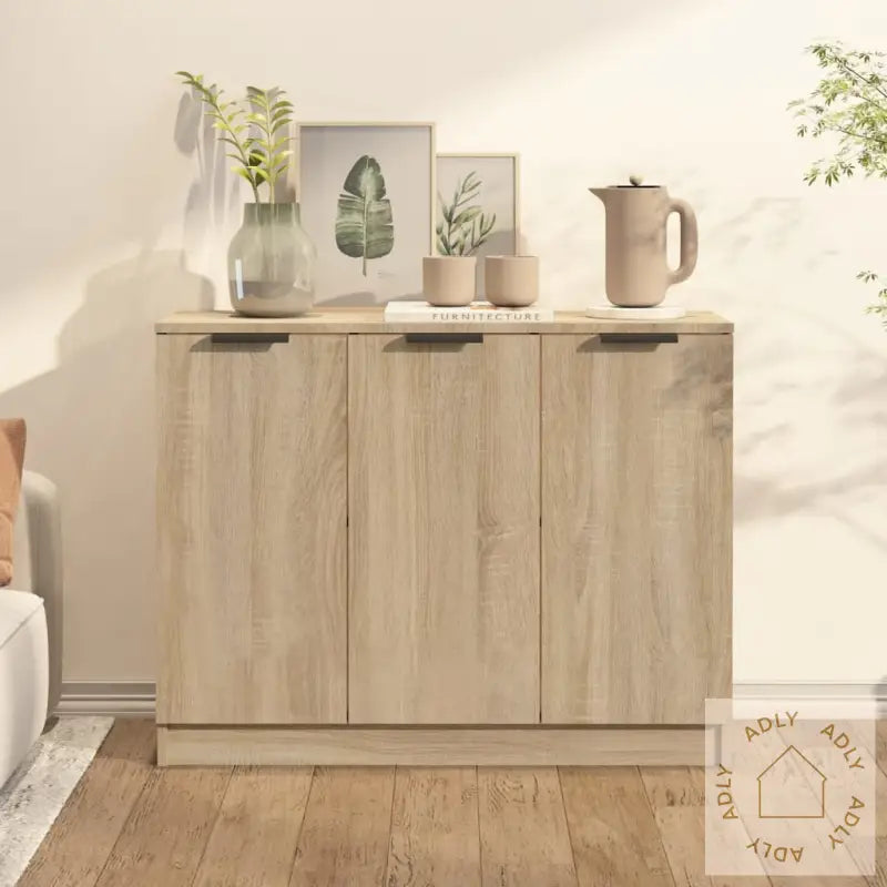 Skjenk Sonoma Eik 90,5X30X70 Cm Konstruert Tre