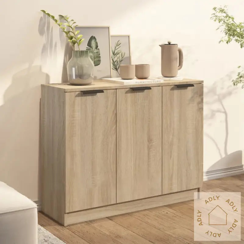 Skjenk Sonoma Eik 90,5X30X70 Cm Konstruert Tre