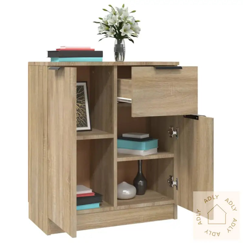 Skjenk Sonoma Eik 60X30X70 Cm Konstruert Tre