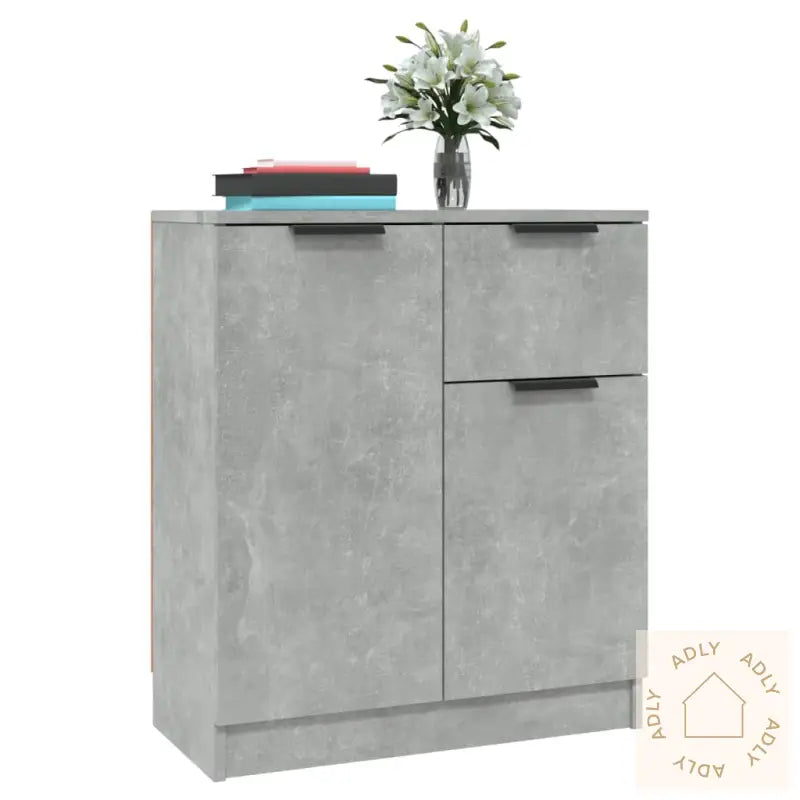 Skjenk Betonggrå 60X30X70 Cm Konstruert Tre