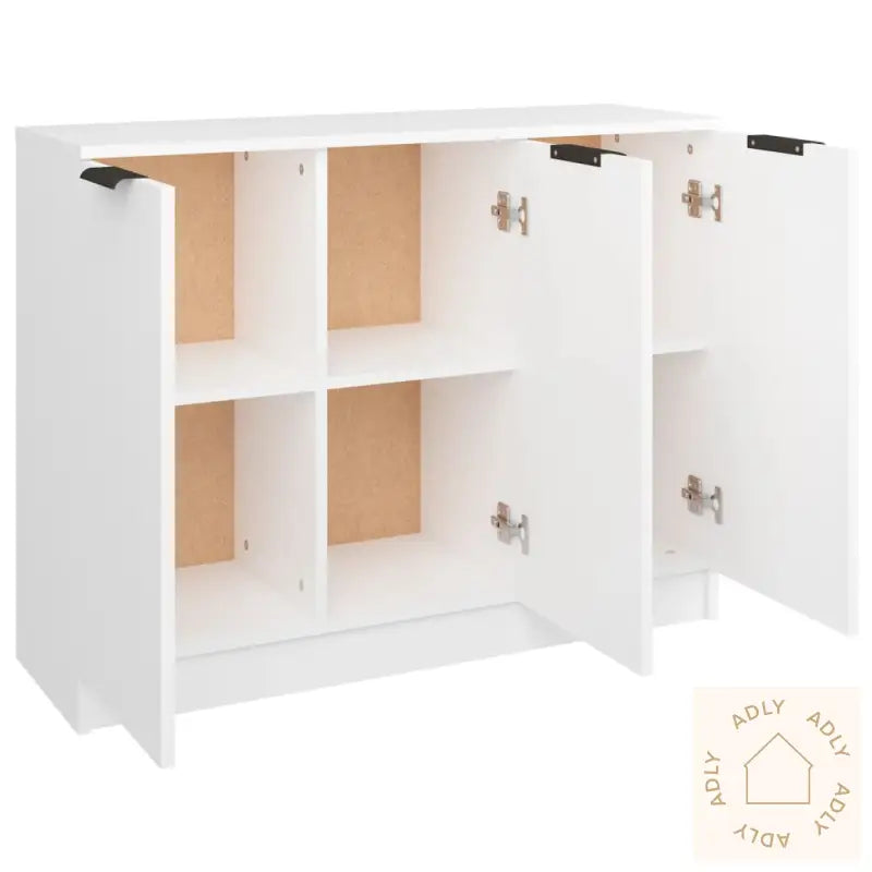 Skjenk Hvit 90,5X30X70 Cm Konstruert Tre