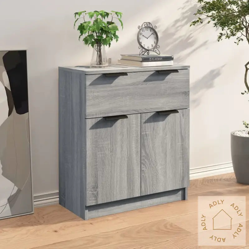 Skjenk Grå Sonoma 60X30X70 Cm Konstruert Tre