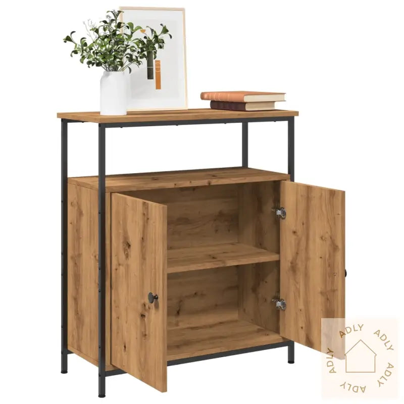 Skjenk Artisan Eik 70X30X80 Cm Konstruert Tre