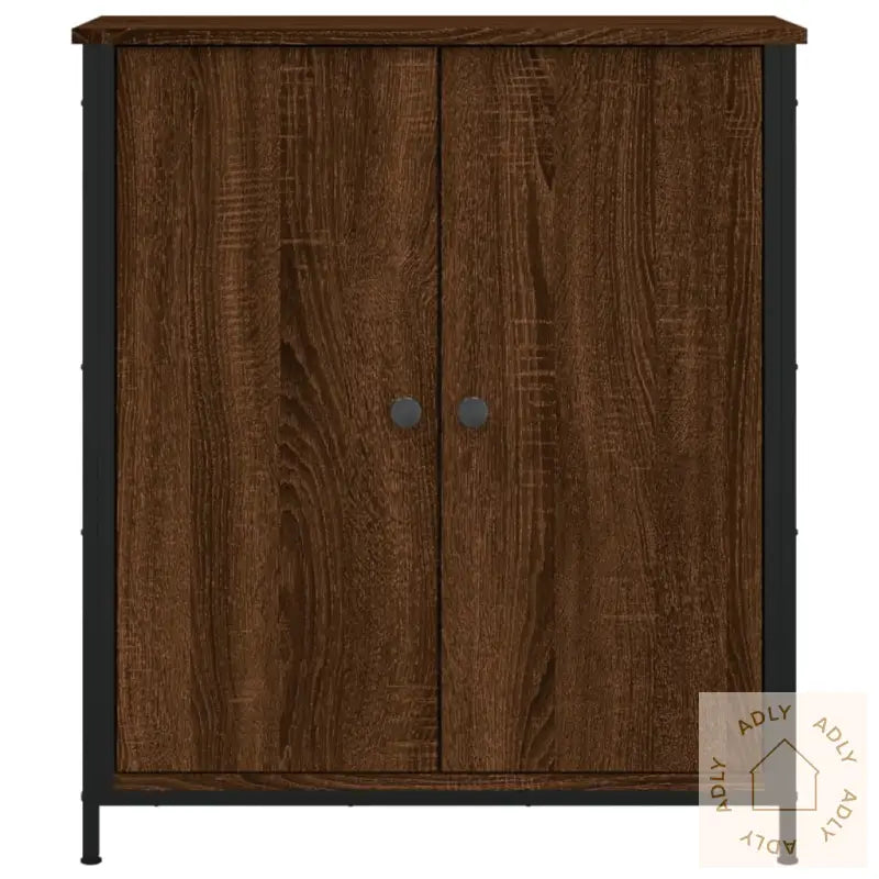 Skjenk Brun Eik 70X30X80 Cm Konstruert Tre
