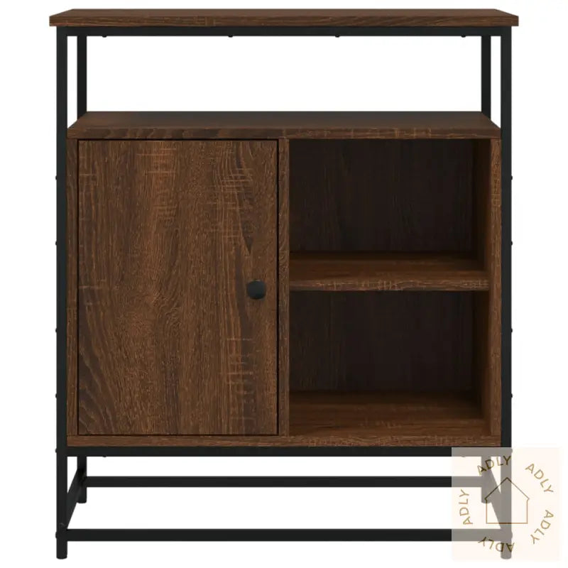 Skjenk Brun Eik 69X35X80 Cm Konstruert Tre