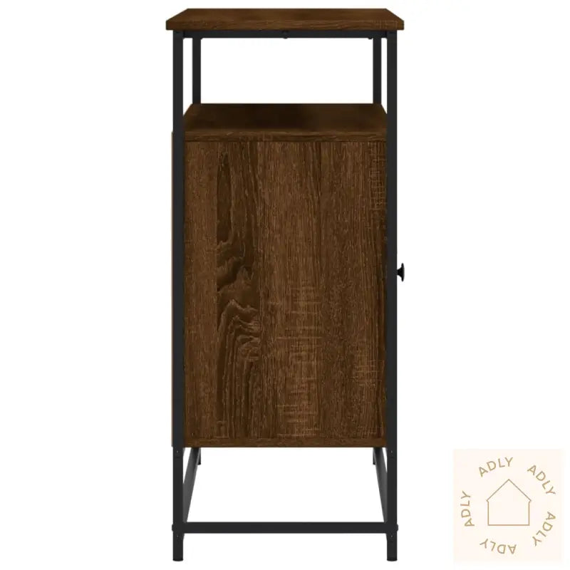Skjenk Brun Eik 100X35X80 Cm Konstruert Tre