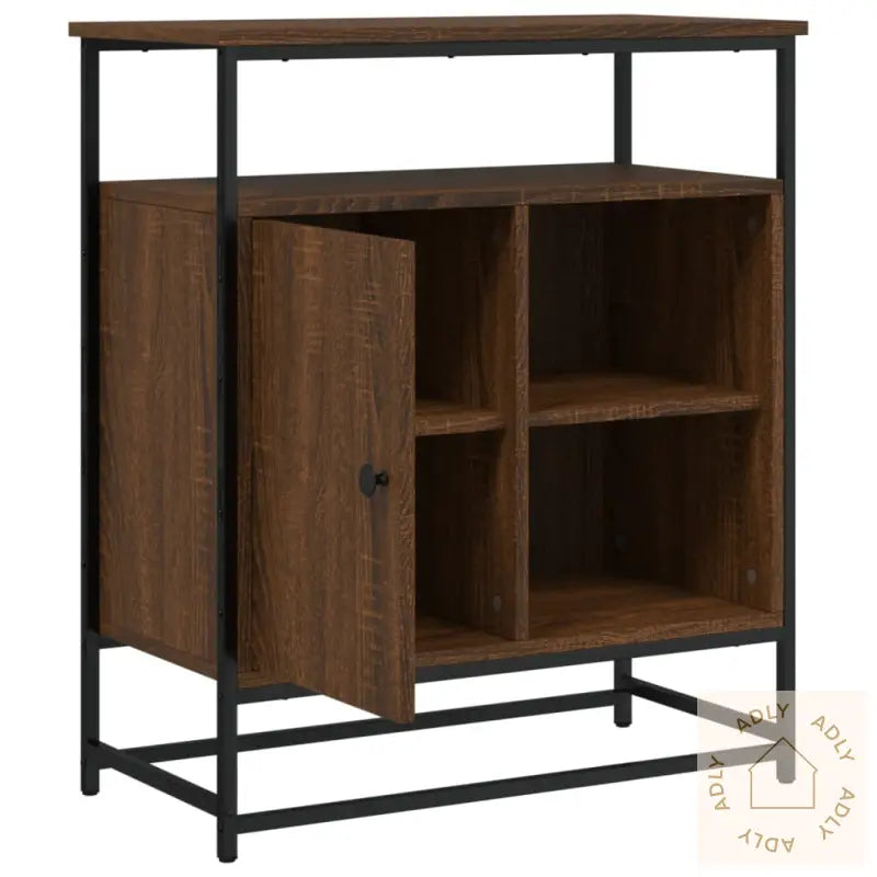 Skjenk Brun Eik 69X35X80 Cm Konstruert Tre