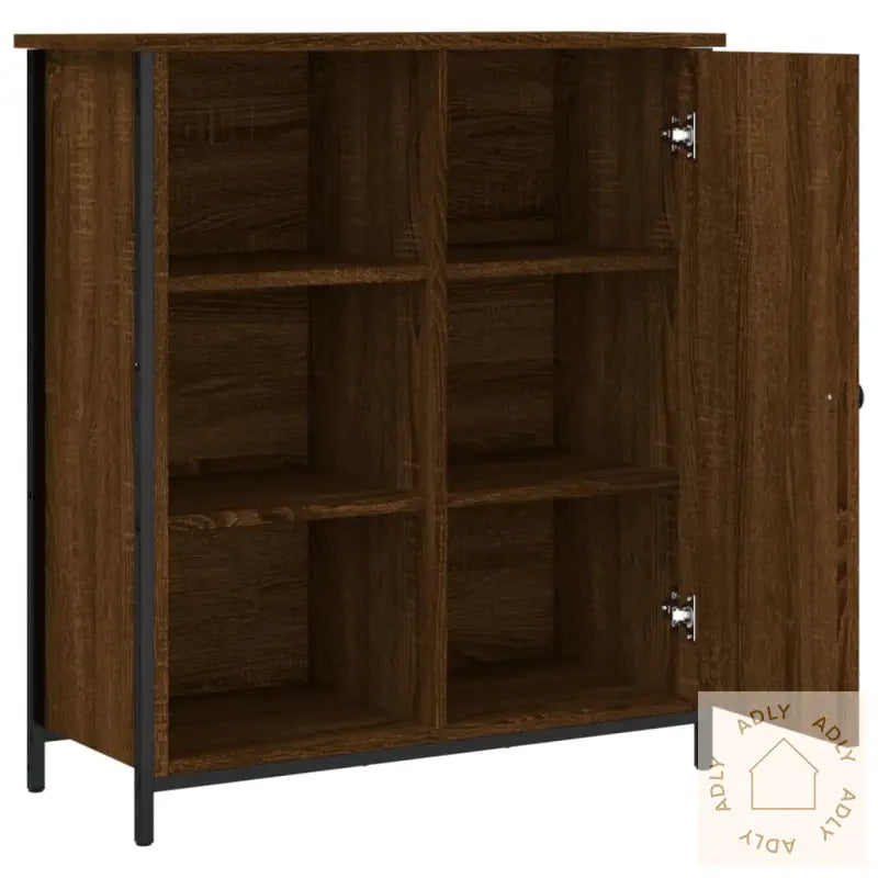 Skjenk Brun Eik 70X30X80 Cm Konstruert Tre