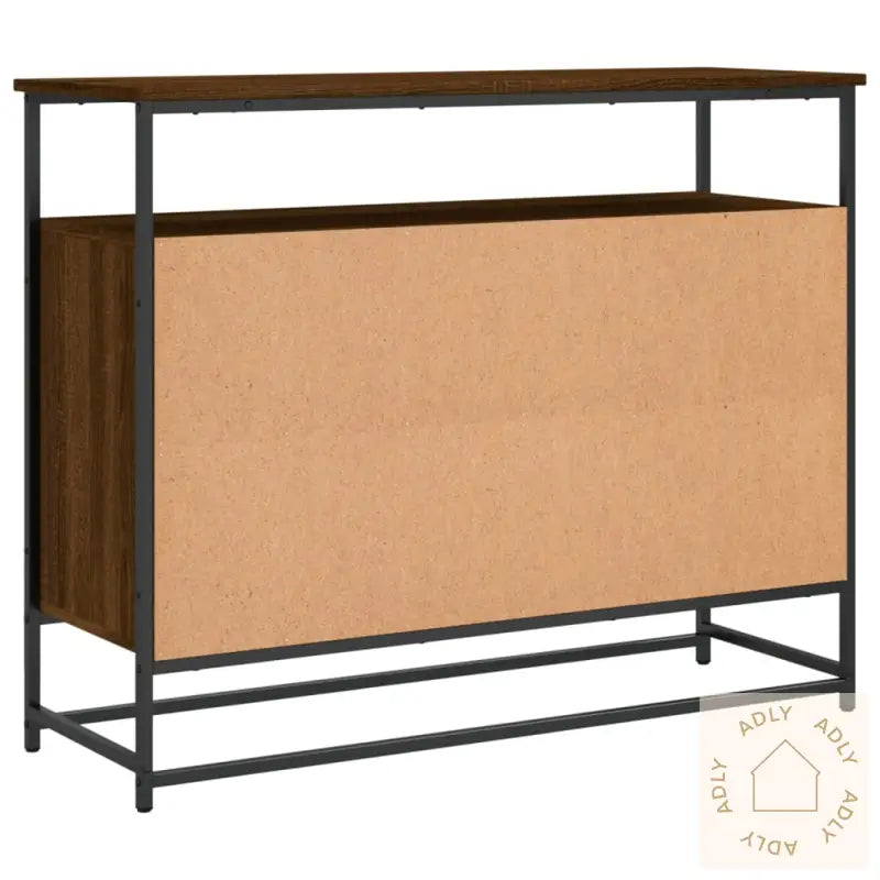 Skjenk Brun Eik 100X35X80 Cm Konstruert Tre